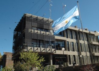 Acto oficial por el fallecimiento del General don José de San Martín en Rivadavia