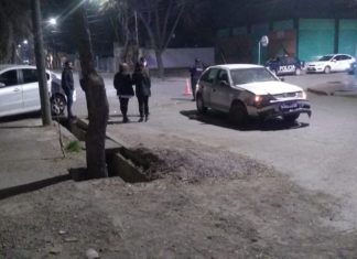 San Martín: brutal accidente en esquina céntrica