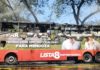 Mendoza: voraz incendio en un colectivo de campaña de la lista 8