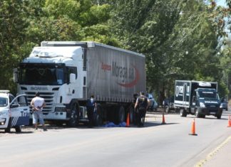 Bajó del micro y murió tras ser atropellada por un camión