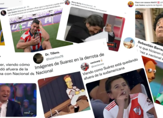 Humor: los hinchas de River se burlan del Nacional de Luis Suárez