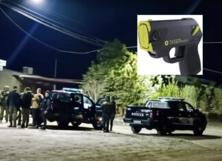Se estrenó en Rivadavia el uso de pistolas Taser con un hombre atrincherado