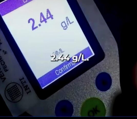 San Martín: dio uno de los niveles de alcohol más altos del año