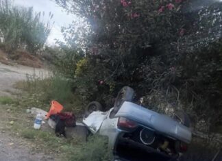 Rivadavia: conductor hospitalizado tras quedarse dormido y volcar